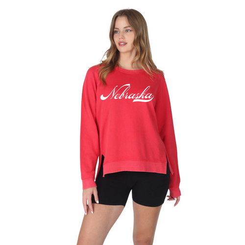 Women's Nebraska Huskers French Terry Sweatshirt - CRANB-NE