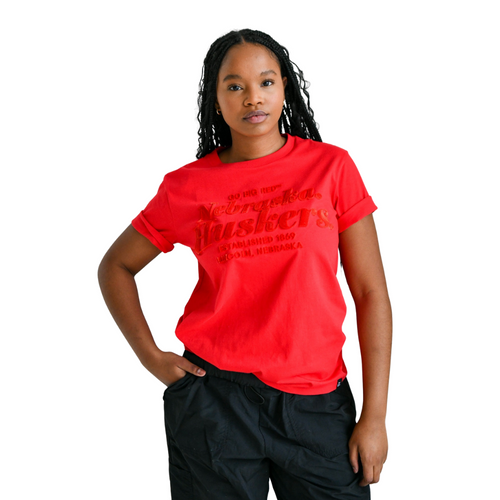 Women's Nebraska Huskers Hanson Brushed T-Shirt - RED