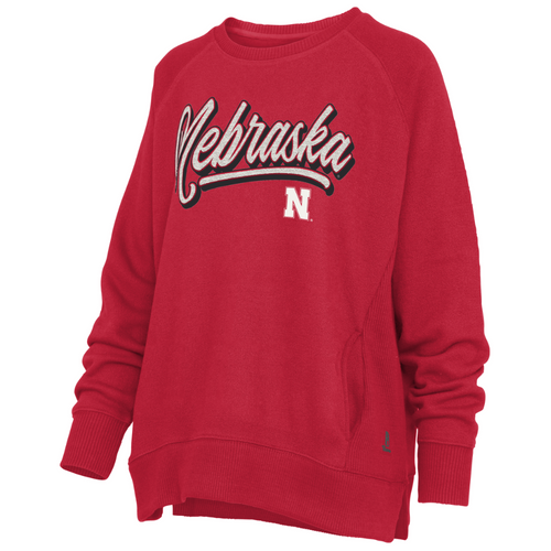 Women's Nebraska Huskers Harlow Chenille Fleece Sweatshirt - RED