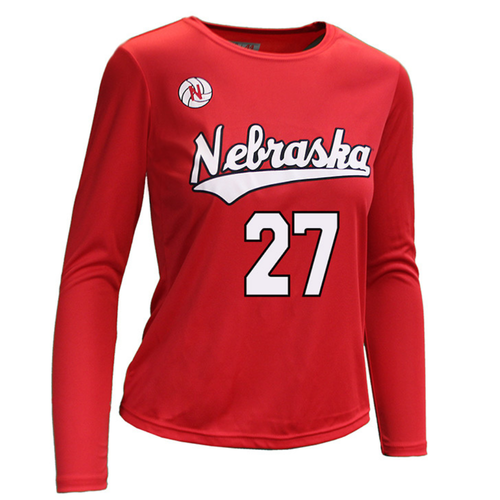 Women's Nebraska Huskers Harper Murray Longsleeve Volleyball Jersey - #27 RED