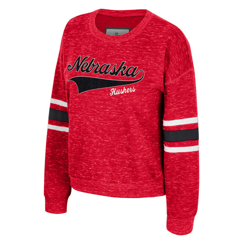 Women's Nebraska Huskers Mindy Fleece Crew - NEBRASKA