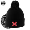 Women's Nebraska Huskers Monroe Pom Beanie - BLACK