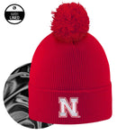 Women's Nebraska Huskers Monroe Pom Beanie - RED