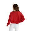 Women's Nebraska Huskers Perkin Chenille Crop Sweatshirt - RED