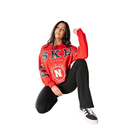 Women's Nebraska Huskers Philly Split Sweatshirt - RED