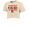 Women's Nebraska Huskers Phrase Script Cropped T-Shirt - IVORY