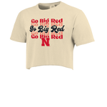 Women's Nebraska Huskers Phrase Script Cropped T-Shirt - IVORY