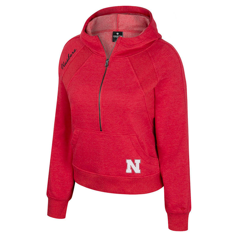 Women's Nebraska Huskers Precipice 1/2 Zip Fleece Hoodie - NEBRASKA