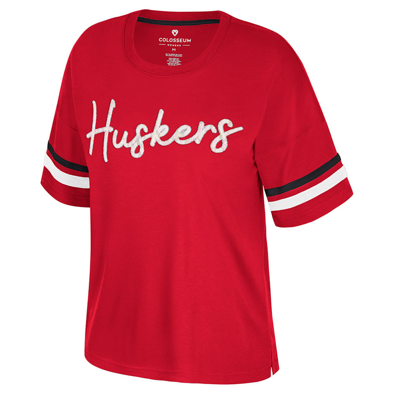 Women's Nebraska Huskers Realist Oversized T-Shirt - NEBRASKA