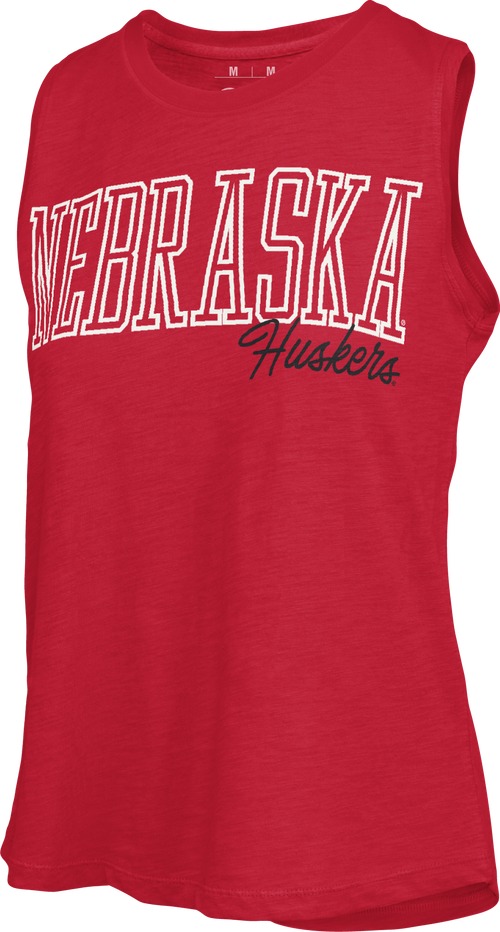 Women's Nebraska Huskers Rockdale Slub Tank Top - RED