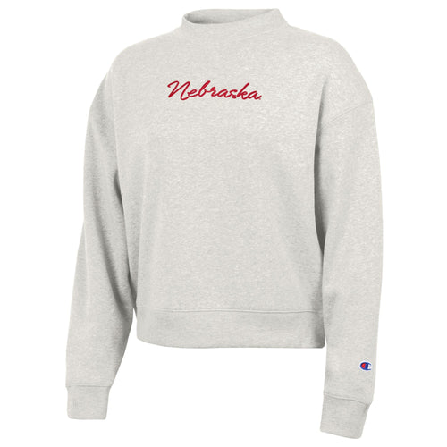 Women's Nebraska Huskers Script Triumph Sweatshirt - PEBBLEST