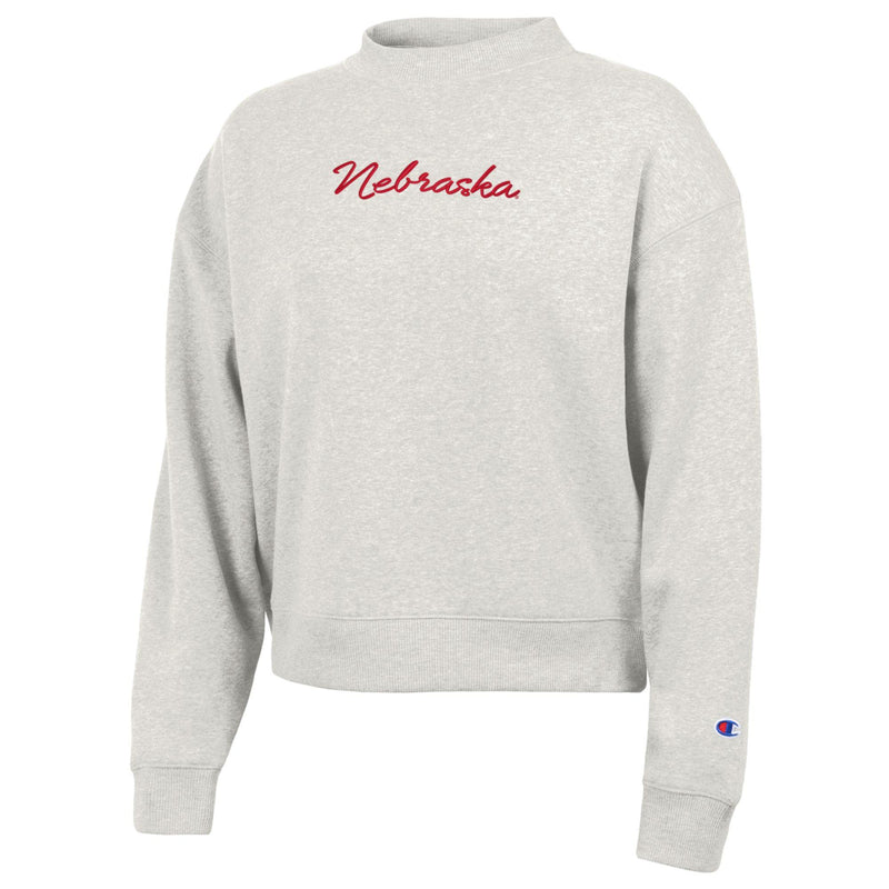 Women's Nebraska Huskers Script Triumph Sweatshirt - PEBBLEST