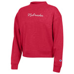 Women's Nebraska Huskers Script Triumph Sweatshirt - SCARLET