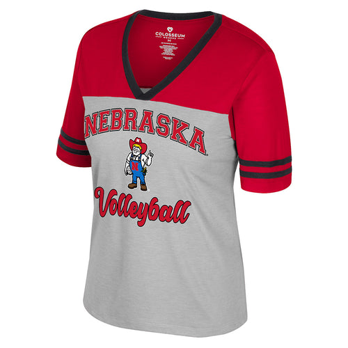 Women's Nebraska Huskers Second Choice Volleyball T-Shirt - RED
