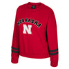 Women's Nebraska Huskers Splashy Crew Fleece - NEBRASKA