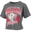 Women's Nebraska Huskers Trilogy Vintage Waistlength T-Shirt - BLACK