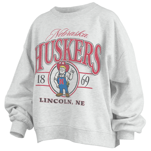 Women's Nebraska Huskers Vancouver Melange Oversized Sweatshirt - OAT-NEBR