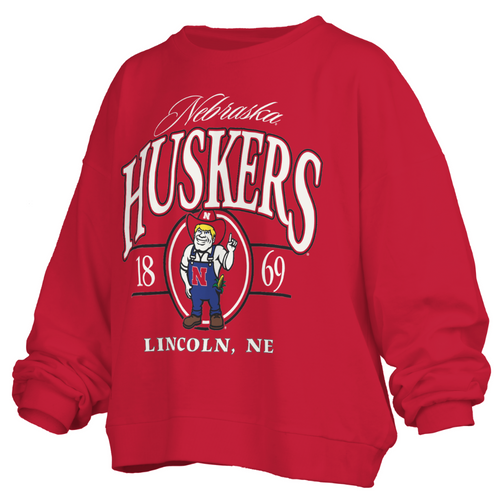 Women's Nebraska Huskers Vinson Oversized Sweatshirt - RED