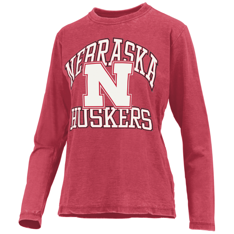 Women's Nebraska Huskers Wayne Vintage Longleeve - RED