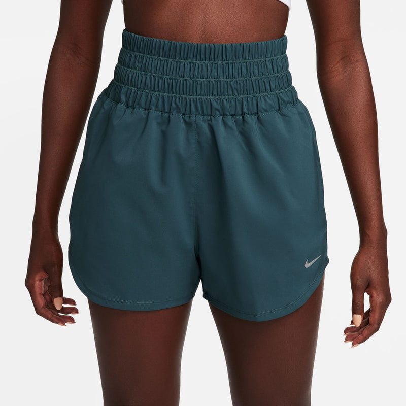 Women's Nike 3" Dri-FIT One High-Waisted Shorts - 328 - DEEP JUNGLE