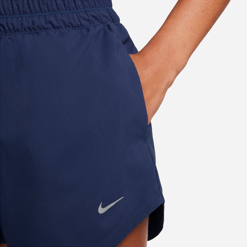Women's Nike 3" Dri-FIT One High-Waisted Shorts - 410NAVY