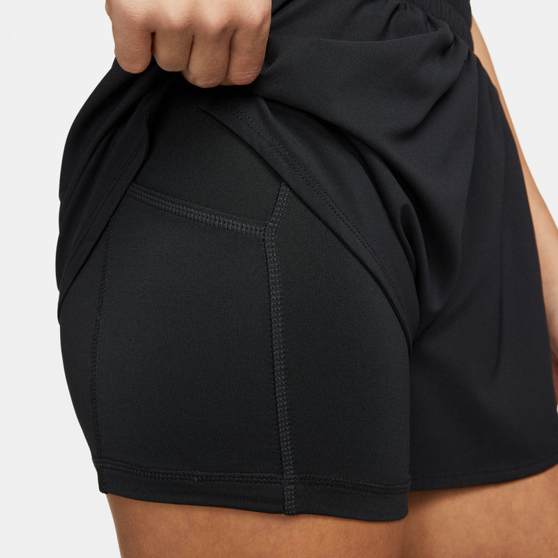 Women's Nike 3" One High-Waisted 2-In-1 Short - 010 - BLACK