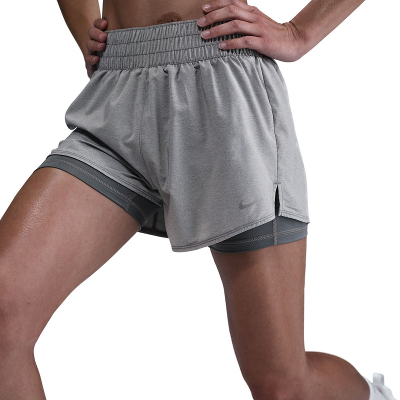 Women's Nike 3" One High-Waisted 2-In-1 Short - 084 - SMOKE