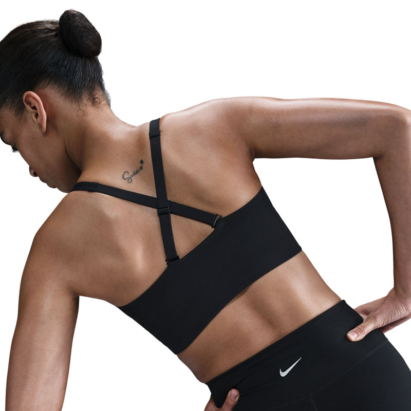 Women's Nike Alate Medium Support Longline Sports Bra - 010 - BLACK