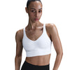 Women's Nike Alate Medium Support Longline Sports Bra - 100 - WHITE/BLACK