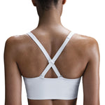 Women's Nike Alate Medium Support Longline Sports Bra - 100 - WHITE/BLACK
