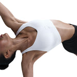 Women's Nike Alate Medium Support Longline Sports Bra - 100 - WHITE/BLACK