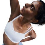 Women's Nike Alate Trace Light-Support Strappy Sports Bra - 100 - WHITE/BLACK