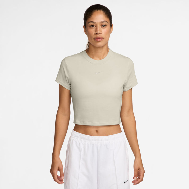 Women's Nike Chill Knit Crop T-Shirt - 072LBONE
