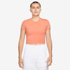 Women's Nike Chill Knit Crop T-Shirt - 844 - APRICOT