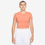 Women's Nike Chill Knit Crop T-Shirt - 844 - APRICOT