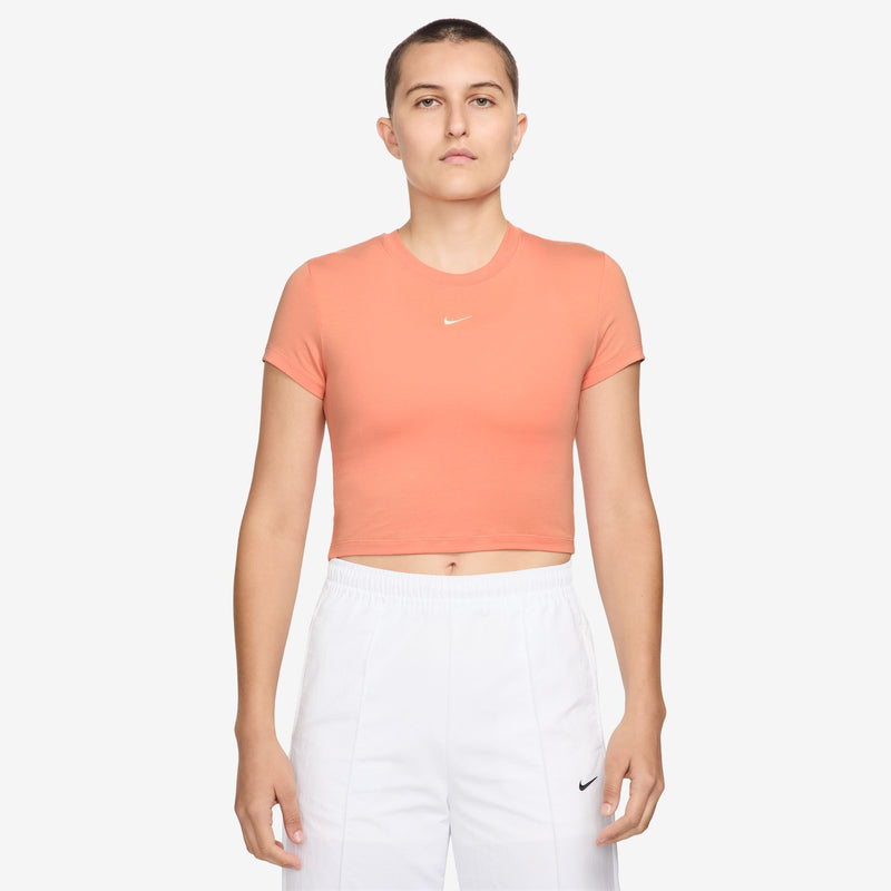 Women's Nike Chill Knit Crop T-Shirt - 844 - APRICOT