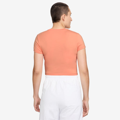 Women's Nike Chill Knit Crop T-Shirt - 844 - APRICOT