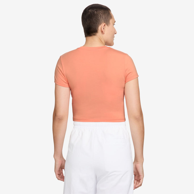 Women's Nike Chill Knit Crop T-Shirt - 844 - APRICOT