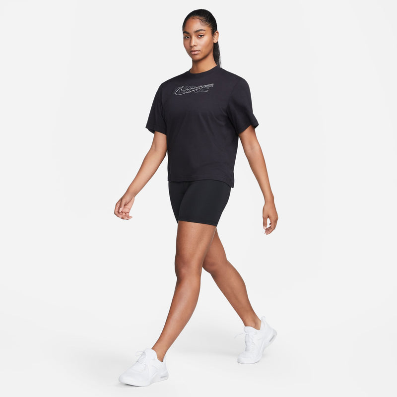 Women's Nike Dri-FIT One High-Waisted 7" Biker Shorts - 010 - BLACK