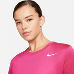 Women's Nike Dri-FIT T-Shirt - 615 - FIREBERRY PINK
