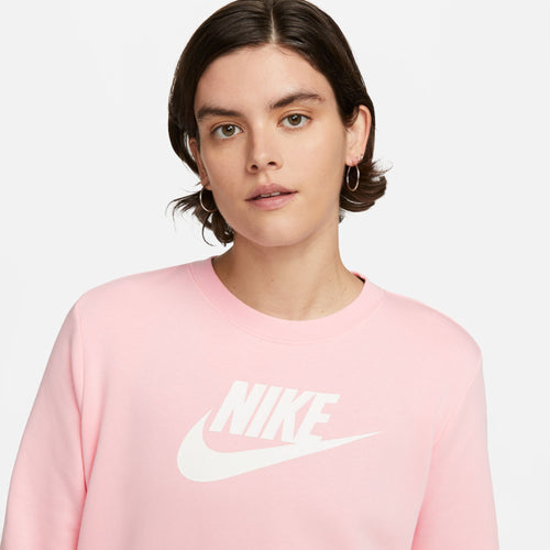 Women's Nike Fleece Crew-Neck Sweatshirt - 690MPINK