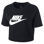 Women's Nike Icon Futura Crop T-Shirt - 010 - BLACK