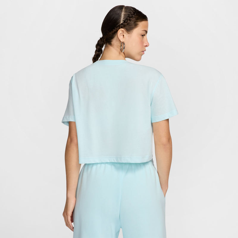 Women's Nike Icon Futura Crop T-Shirt - 474GLACI
