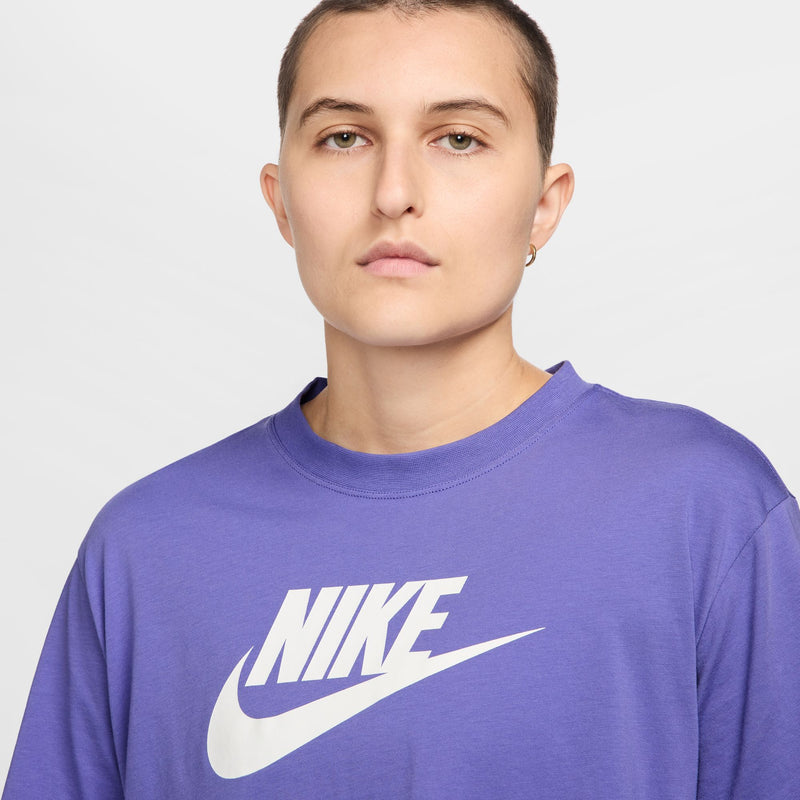 Women's Nike Icon Futura Crop T-Shirt - 527 - DUSTY AMETHYST