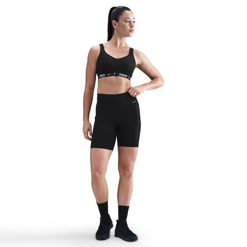 Women's Nike Indy High Support Zip-Front Sports Bra - 010 - BLACK