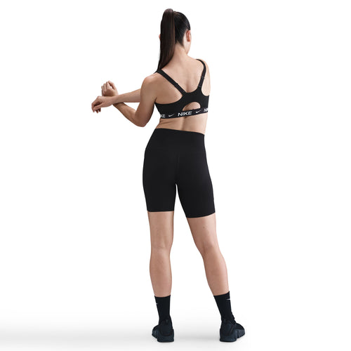 Women's Nike Indy High Support Zip-Front Sports Bra - 010 - BLACK