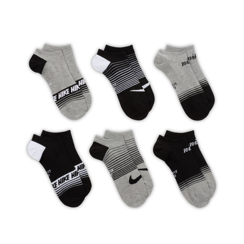 Women's Nike Lightweight No-Show 6-Pack Socks - 900 GREY