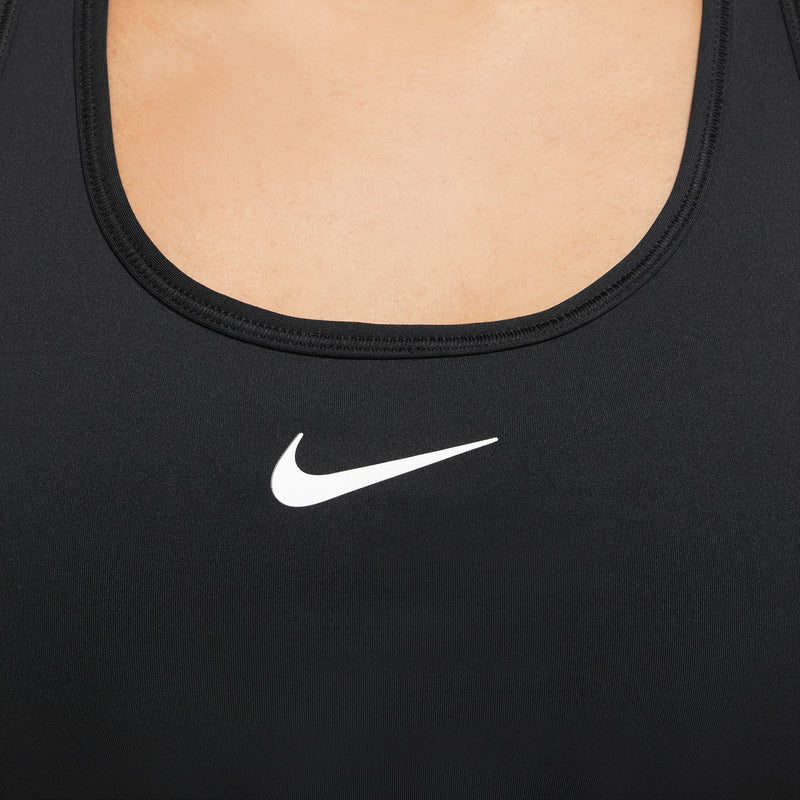 Women's Nike Medium Support Swoosh Bra - 010 - BLACK