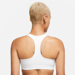 Women's Nike Medium Support Swoosh Bra - 100 - WHITE/BLACK