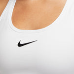 Women's Nike Medium Support Swoosh Bra - 100 - WHITE/BLACK